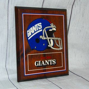 New York Giants Wood Plague Large 13 X 10.5